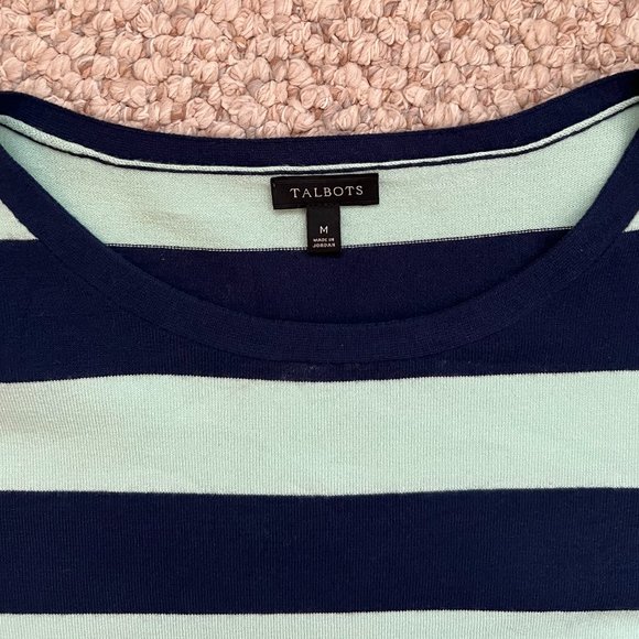 TALBOTS - Stripe Tipped-Cuff Sweater - Excellent Condition - Picture 8 of 10